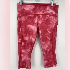 Lululemon Size 8 Sun Runner Crop Mesh Hot Pink